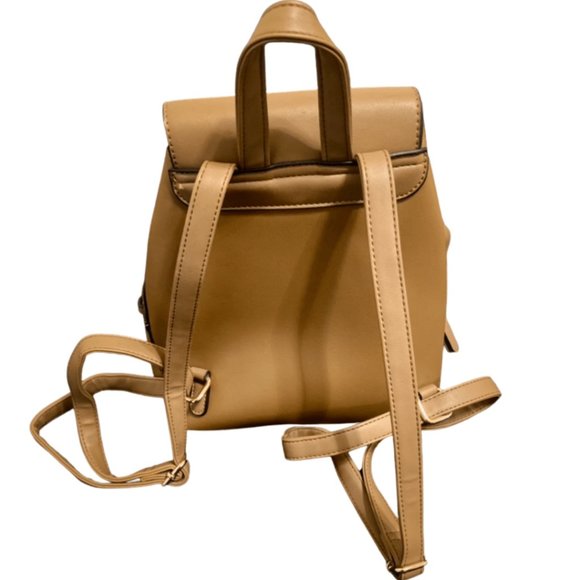 Brown Backpack | Faux Leather Bag - Picture 2 of 6